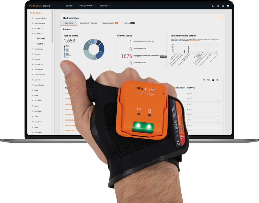 ProGlove wearable barcode scanner INSIGHT application